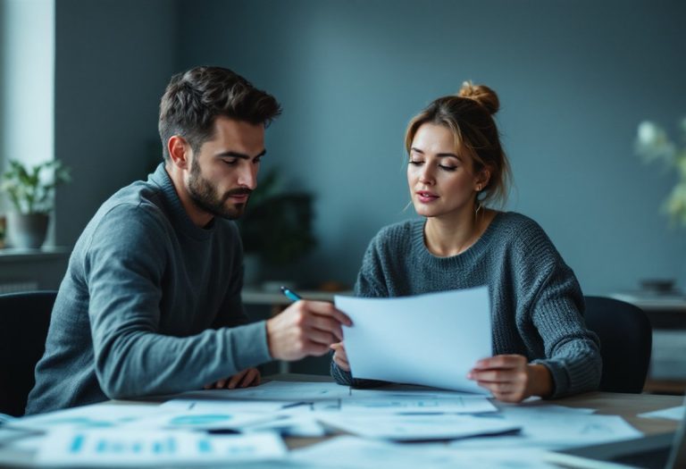 Riunione di lavoro con documenti e analisi sul tavolo